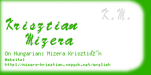 krisztian mizera business card